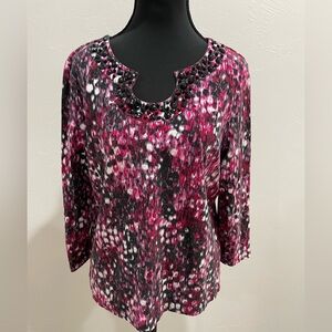 Ruby Rd Women’s beaded shirt large